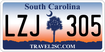 SC license plate LZJ305