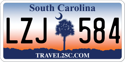 SC license plate LZJ584