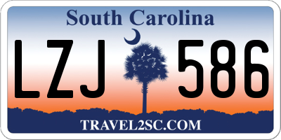 SC license plate LZJ586