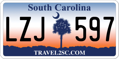 SC license plate LZJ597