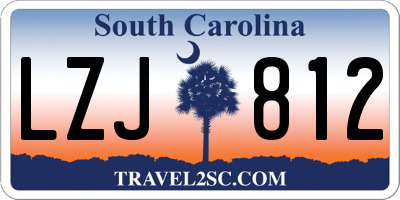SC license plate LZJ812