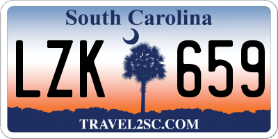 SC license plate LZK659