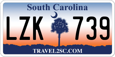 SC license plate LZK739