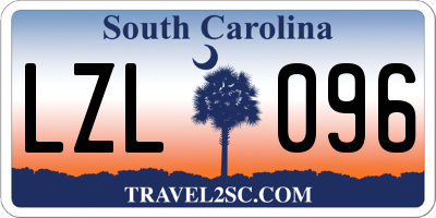 SC license plate LZL096