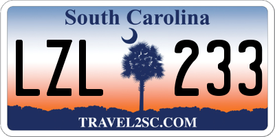 SC license plate LZL233