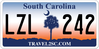 SC license plate LZL242