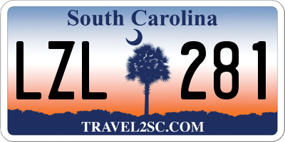 SC license plate LZL281