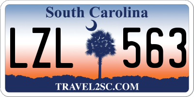 SC license plate LZL563