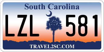 SC license plate LZL581