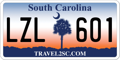 SC license plate LZL601