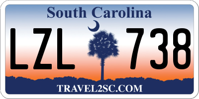 SC license plate LZL738