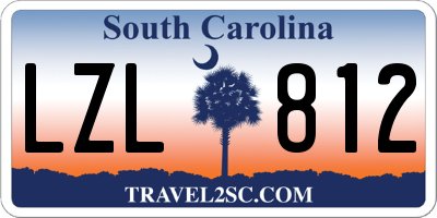 SC license plate LZL812