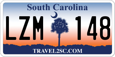 SC license plate LZM148