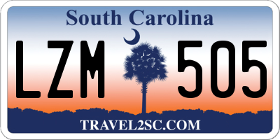 SC license plate LZM505