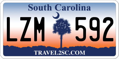 SC license plate LZM592