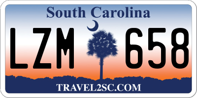 SC license plate LZM658