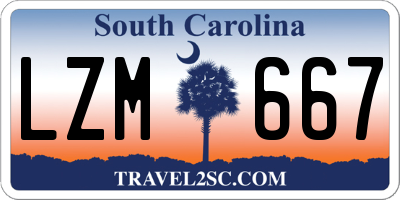 SC license plate LZM667