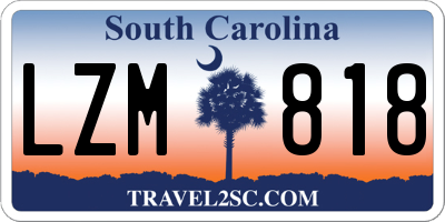 SC license plate LZM818