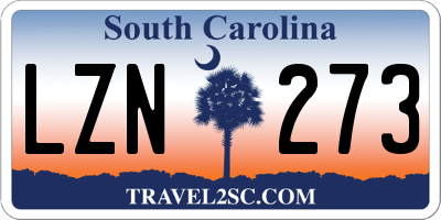 SC license plate LZN273