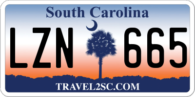 SC license plate LZN665