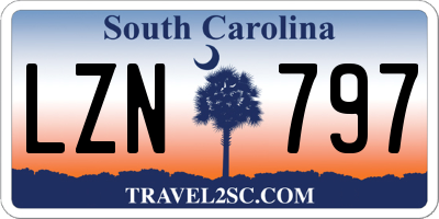SC license plate LZN797