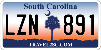 SC license plate LZN891