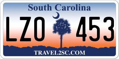 SC license plate LZO453