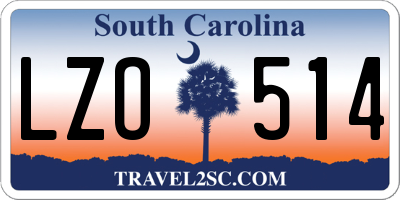 SC license plate LZO514