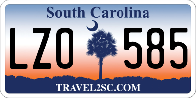 SC license plate LZO585