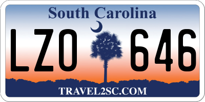 SC license plate LZO646