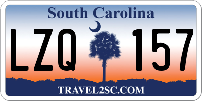 SC license plate LZQ157