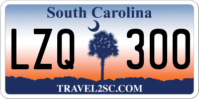 SC license plate LZQ300