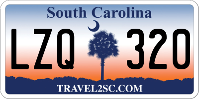 SC license plate LZQ320