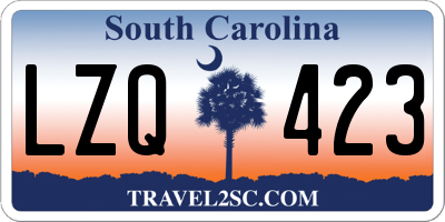 SC license plate LZQ423