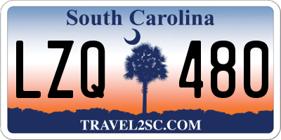SC license plate LZQ480