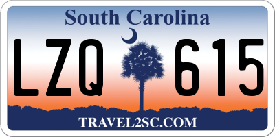 SC license plate LZQ615