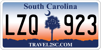 SC license plate LZQ923