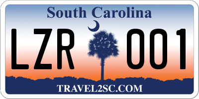 SC license plate LZR001