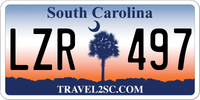 SC license plate LZR497