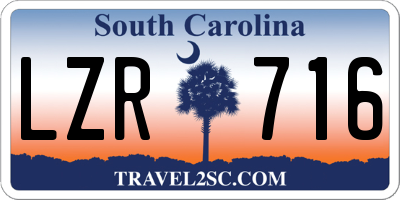 SC license plate LZR716