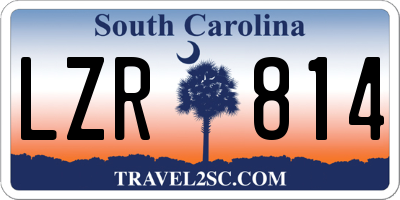 SC license plate LZR814