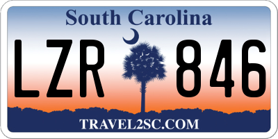 SC license plate LZR846