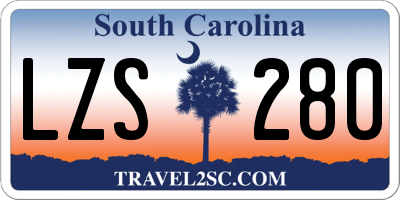 SC license plate LZS280