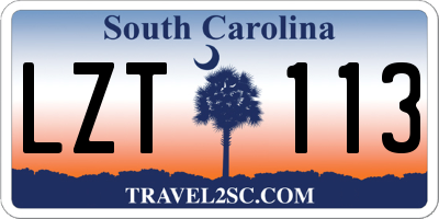 SC license plate LZT113