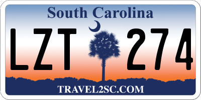 SC license plate LZT274