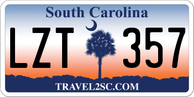 SC license plate LZT357