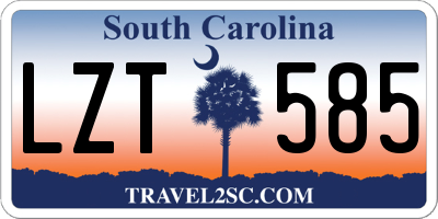 SC license plate LZT585