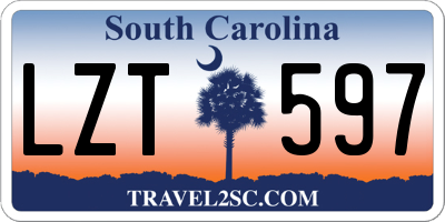 SC license plate LZT597