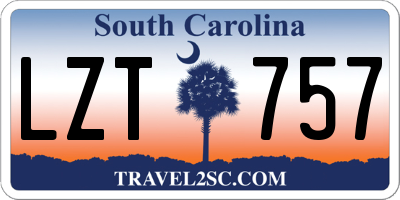 SC license plate LZT757