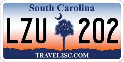 SC license plate LZU202